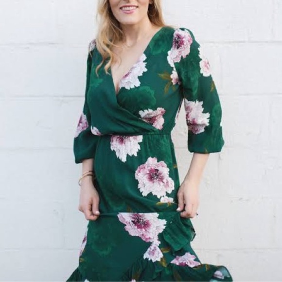 Anthropologie Plenty by Tracy Reese Aleah Floral Short Sleeve Flowy XS Ruffles - Picture 6 of 16